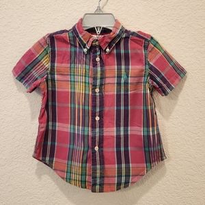 Polo Ralph Lauren CLASSIC-FIT MULTI-COLOR PLAID OXFORD SHORT-SLEEVE WOVEN SHIRT